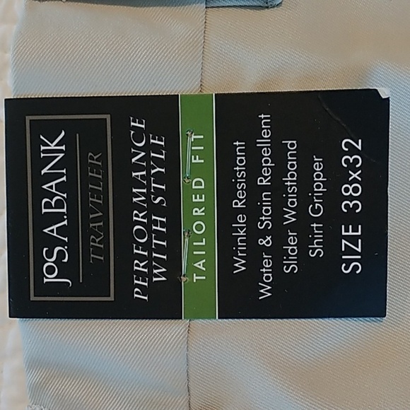 Jos.A.Bank Traveler Performance Tailored Fit Khaki Pants 38x32 - Picture 3 of 8